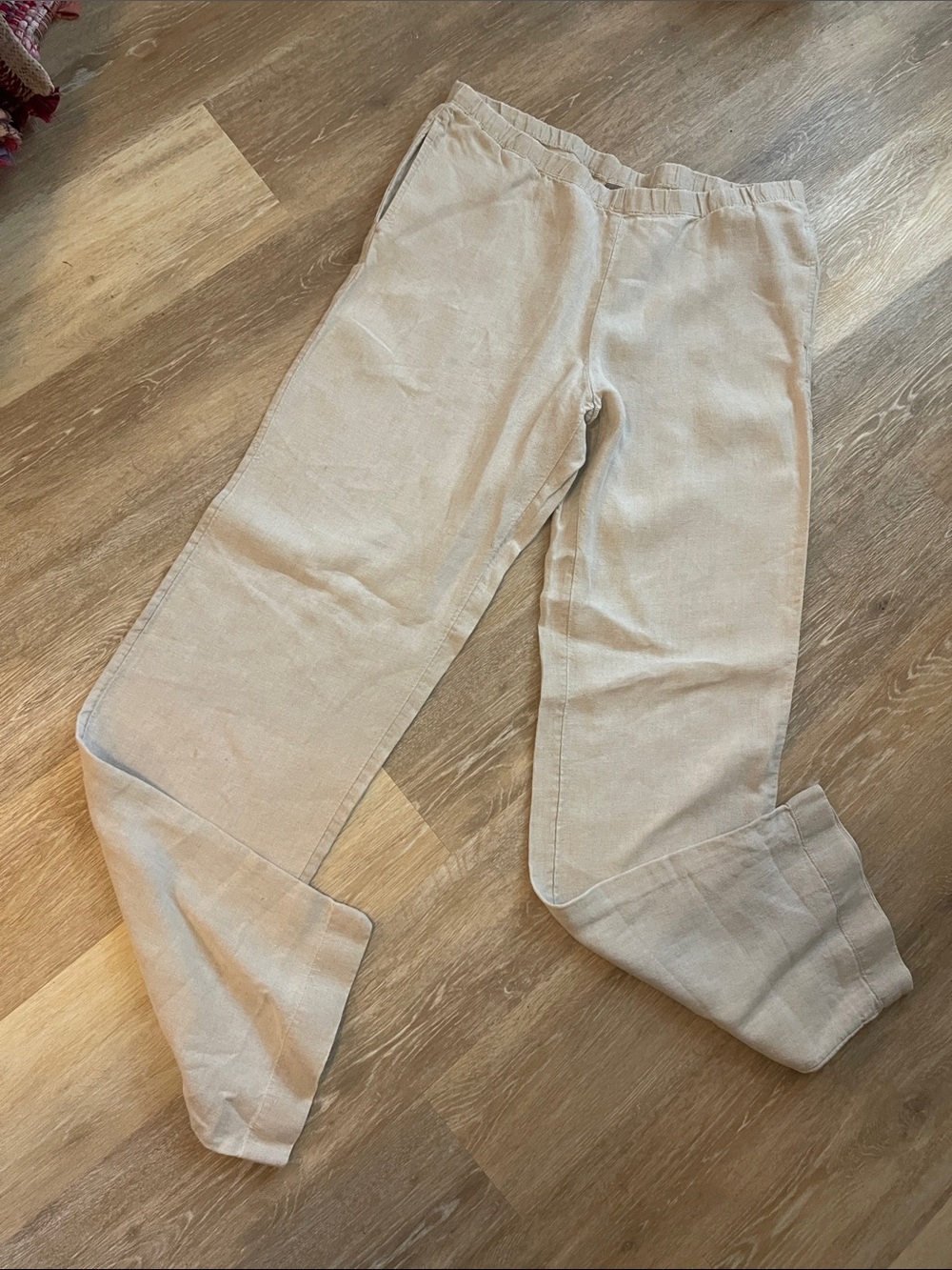 J. Jill Relaxed Wide Leg Pants in Light Taupe